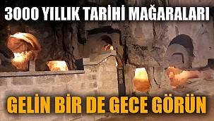 Frigya’daki 3000 bin yıllık tarihi mağaraları bir de gece görün 
