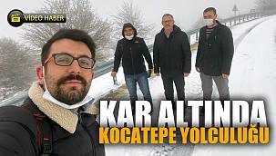 Kar altındaki Kocatepe'ye zorlu ulaşım 