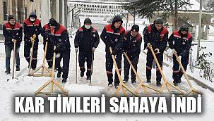 KAR TİMLERİ SAHAYA İNDİ