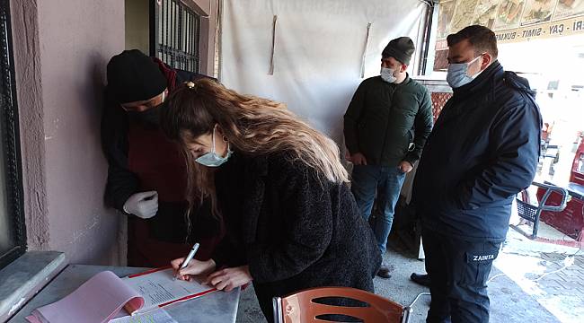 Şuhut'ta korona denetimi