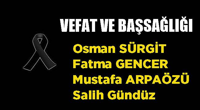 VEFAT & BAŞSAĞLIĞI