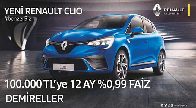 12 AY %0,99 FAİZLE RENAULT CLİO SAHİBİ OLMA ZAMANI