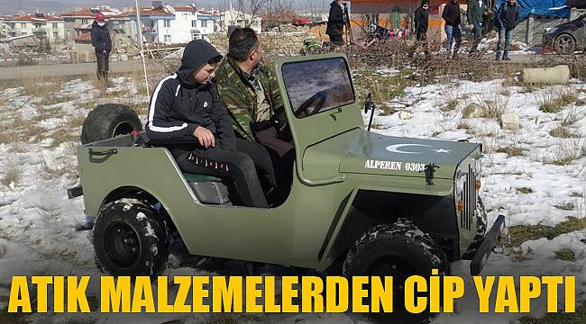 ATIK MALZEMELERDEN CİP YAPTI