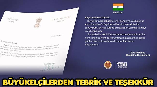 BÜYÜKELÇİLERDEN ‘TEBRİK' VE 'TEŞEKKÜR' MESAJLARI