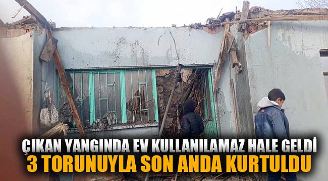 ÇIKAN YANGINDA EV KULLANILAMAZ HALE GELDİ