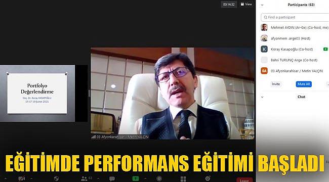 EĞİTİMDE PERFORMANS EĞİTİMİ BAŞLADI