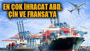 EN ÇOK İHRACAT ABD, ÇİN VE FRANSA’YA