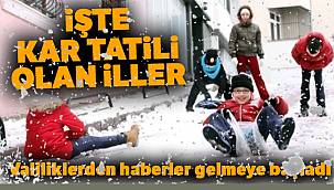 İşte kar tatili olan iller!