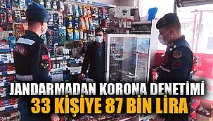 Jandarmanın korona denetimlerinde 33 kişiye 87 bin lira ceza kesildi 