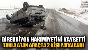Kar yağışı kazaya yol açtı