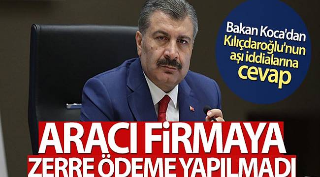 KOCA: HİÇBİR ARACI FİRMAYA ZERRE KURUŞ İLAVE VERİLMEDİ