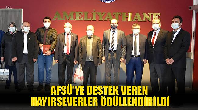 AFSÜ’ye destek veren hayırseverler ödüllendirildi