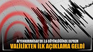 Afyonkarahisar'da 3,6 büyüklüğünde deprem