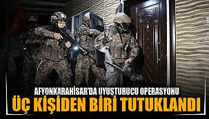Afyonkarahisar'da uyuşturucu operasyonunda 1 zanlı tutuklandı