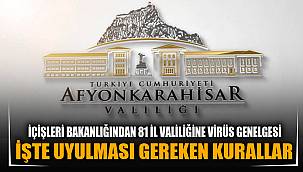 Afyonkarahisar Valiliğinden korona virüs tedbiri açıklaması