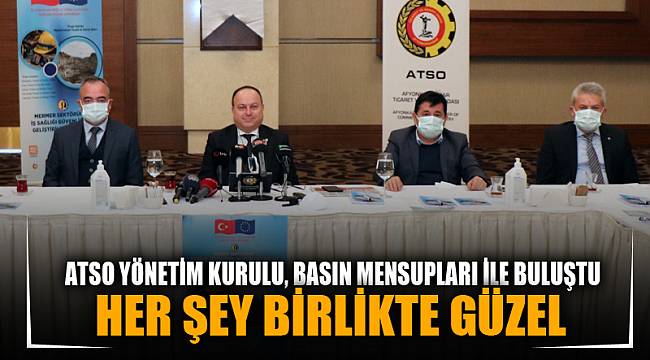 ATSO YÖNETİM KURULU, BASIN MENSUPLARI İLE BİR ARAYA GELDİ