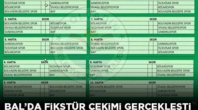 BAL’DA FiKSTÜR ÇEKiMi GERCEKLEŞTi