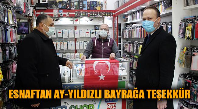 Esnaftan Ay-Yıldızlı bayrağa teşekkür