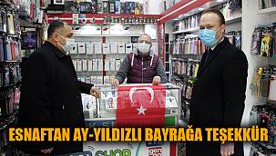 Esnaftan Ay-Yıldızlı bayrağa teşekkür