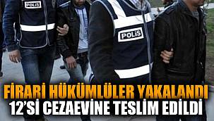 FİRARİ HÜKÜMLÜLER CEZAEVİNE TESLİM EDİLDİ