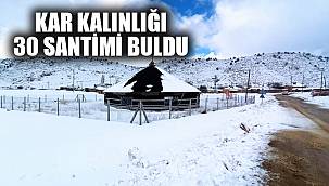 Kar kalınlığı 30 santimi buldu
