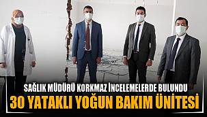 Korkmaz ve ekibi hastane inşaatını inceledi