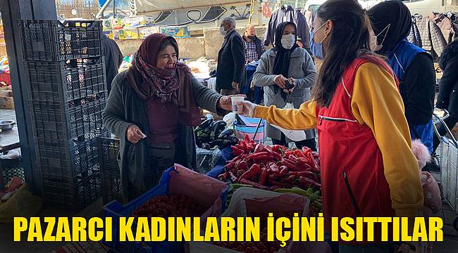 PAZARCI KADINLARIN İÇİNİ ISITTILAR
