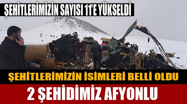 ŞEHİTLERİMİZİN İSİMLERİ BELLİ OLDU