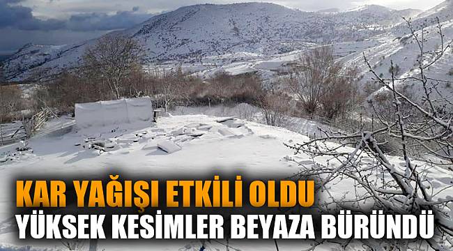 Şuhut'ta kar yağışı