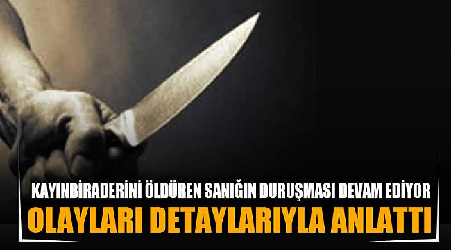 Tartıştığı kayınbiraderini öldüren sanığın yargılanmasına devam edildi