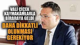 Vali Gökmen Çiçek Kaymakamlarla Toplantı Yaptı