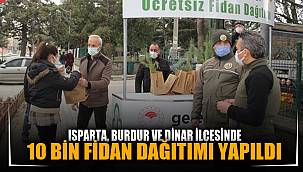 Vatandaşlara ücretsiz 10 bin fidan dağıtıldı 