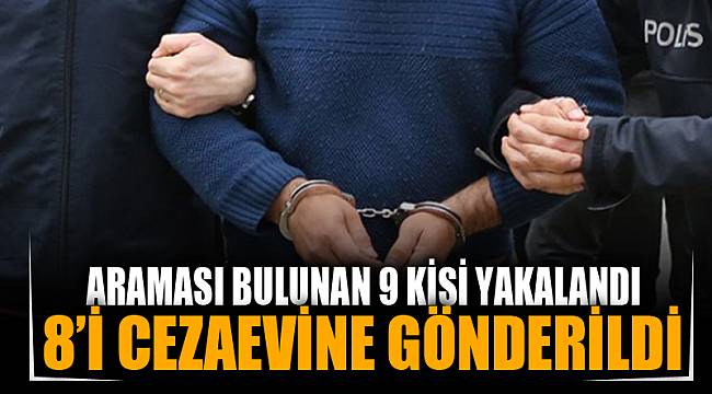 Afyonkarahisar'da araması bulunan 9 hükümlü yakalandı