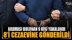 Afyonkarahisar'da araması bulunan 9 hükümlü yakalandı