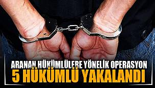Afyonkarahisar'da aranan 5 hükümlü yakalandı