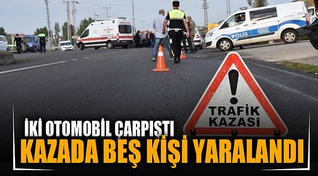 Afyonkarahisar'da iki otomobil çarpıştı: 5 yaralı