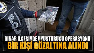Afyonkarahisar'da uyuşturucu operasyonunda 1 şüpheli yakalandı