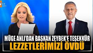 BAŞARILI PROGRAM YAPIMCISI MÜGE ANLI’DAN LEZZETLERİMİZE ÖVGÜ