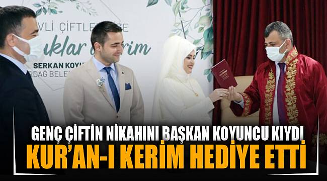 Başkan Koyuncu genç çiftin nikâhını kıydı