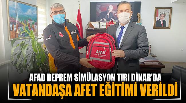Deprem Simülasyon Tırı Dinar’da 