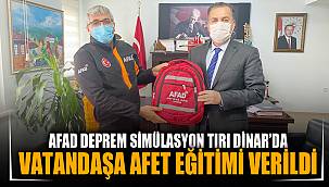 Deprem Simülasyon Tırı Dinar’da 