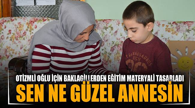 Fedakar anne, baklagillerle tasarladığı materyallerle otizmli oğlunun gelişimine katkı sağlıyor