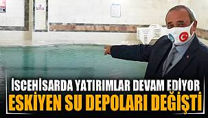 İscehisar’da eskiyen su depoları değiştirildi 