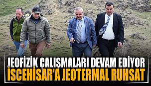 İSCEHİSAR'DA JEOTERMAL RUHSAT ALANINDA JEOFİZİK ÇALIŞMALARI DEVAM EDİYOR