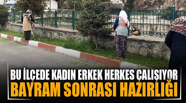 İscehisar’da park ve bahçelerde bakım çalışması başlatıldı