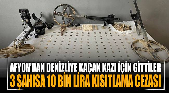 Kaçak kazı yapan 3 şüpheli tarihi eserler ile yakalandı 