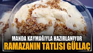 Ramazanın tatlısı güllaç manda kaymağıyla hazırlanıyor