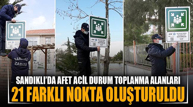 Sandıklı'da acil toplanma alanları belirlendi