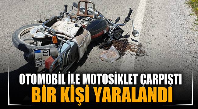 Şuhut'ta otomobil ile motosiklet çarpıştı: 1 yaralı