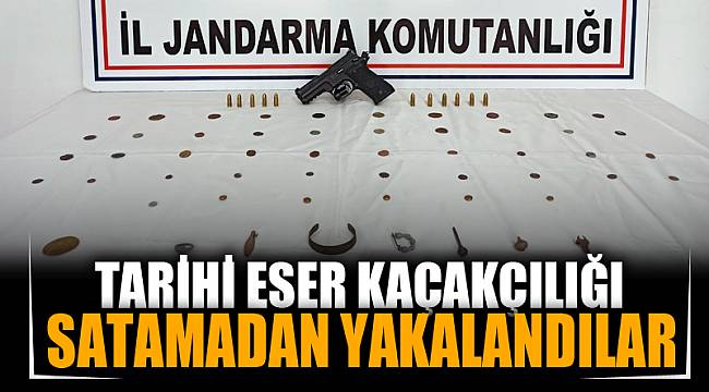 Tarihi eserleri satmaya çalışırken yakalandı 